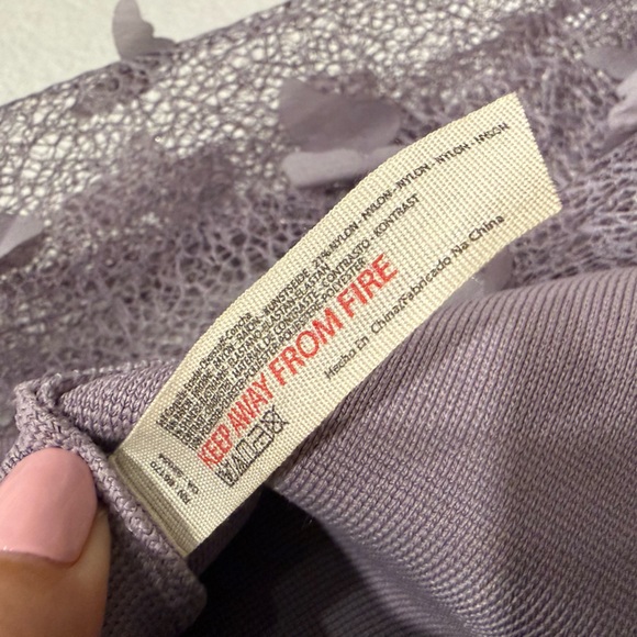 Free People Flutter By Butterfly Lilac Crop Top - Picture 11 of 12